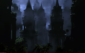Night in the forest city of Candun